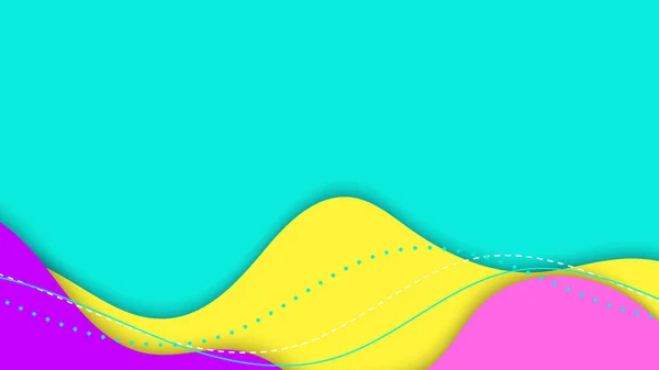 Soyut el, yeşil arka planda organik şekilli elementler çizdi. Vektör grafik illüstrasyonu.