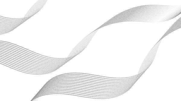 Αφηρημένες Κυματικές Γραμμές Μοτίβο Μαύρο Λευκό Φόντο Εικονογράφηση Διανύσματος — Διανυσματικό Αρχείο