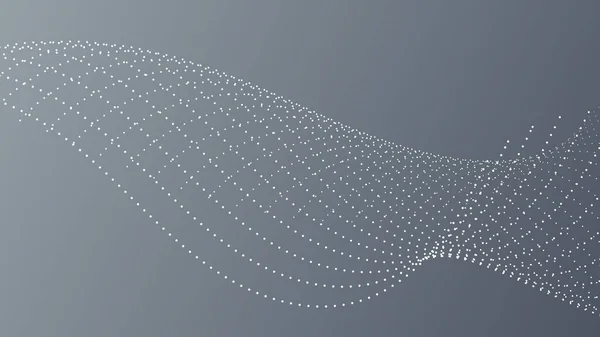 概要灰色の背景での波線の曲線運動 ベクトルグラフィックイラスト — ストックベクタ