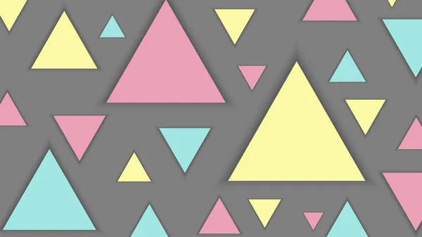 要旨ランダムな三角形のパターンパステルカラーの背景 ベクトルグラフィックイラスト — ストックベクタ