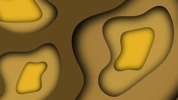 Modèle Abstrait Dessiné Main Forme Organique Sur Fond Brun Illustration — Image vectorielle