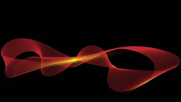 黒の背景に赤線の照明効果を抽象化 ベクトルグラフィックイラスト — ストックベクタ