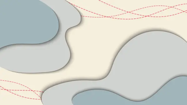 Абстрактная Текучая Форма Линии Желтом Фоне Векторная Графика — стоковый вектор