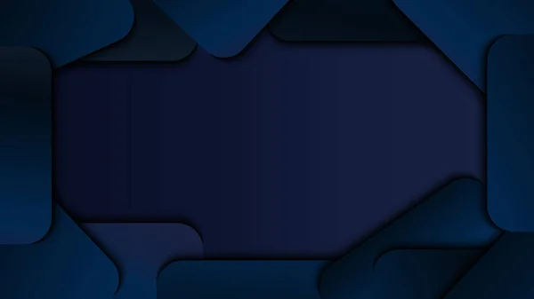 Astratto Moderno Modello Blu Geometrico Quadrati Arrotondati Sfondo Blu Illustrazione — Vettoriale Stock