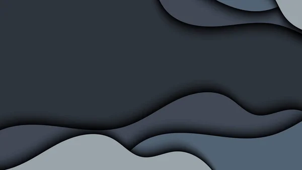 Абстрактная Жидкая Бумага Обрезает Форму Ржавчины Темном Фоне Векторная Графика — стоковый вектор