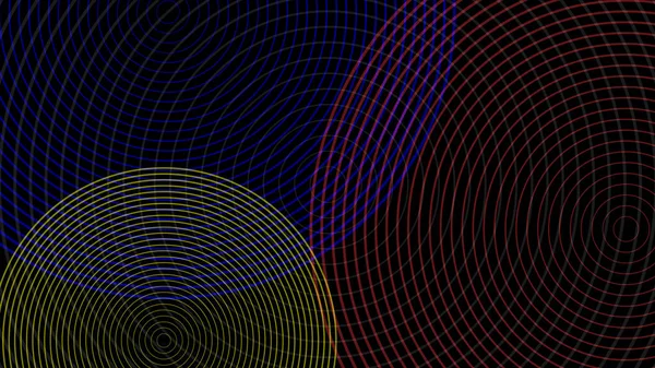 Абстрактные Цвета Круга Кольца Черном Фоне Векторная Графика — стоковый вектор