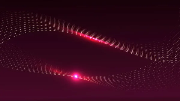 Абстрактні Елементи Кривої Неонової Сяючої Хвилі Ефектом Сяючого Світла Червоному — стоковий вектор