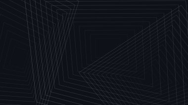 Koyu arkaplanda soyut beyaz çizgi deseni. Vektör grafik illüstrasyonu.