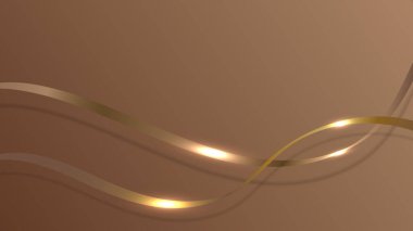 Soyut kurdele çizgileri, arka planda parlayan ışık efekti olan elementler. Vektör grafik illüstrasyonu.