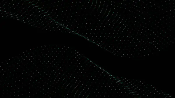Абстрактная Технология Футуристических Концептуальных Линий Волновой Динамической Структуры Частиц Тёмном — стоковый вектор