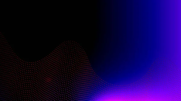 Абстрактна Технологія Футуристична Концепція Крапок Хвилі Динамічних Частинок Темному Фоні — стоковий вектор