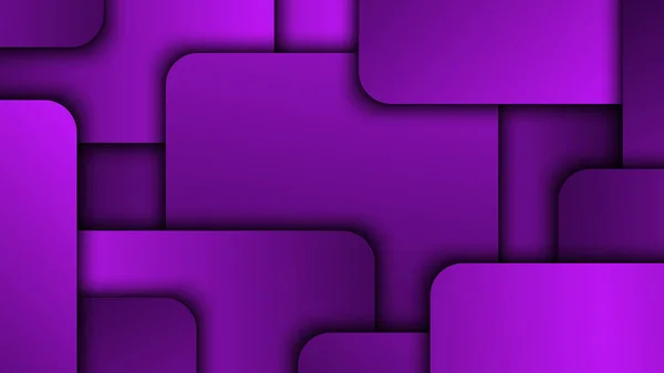 抽象的な丸みを帯びた正方形の暗紫色と背景に影 — ストックベクタ