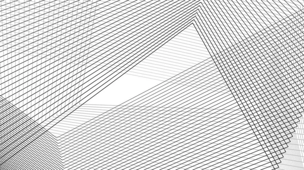 Astratto Modello Quadrato Nero Linee Sfondo Bianco Illustrazione Grafica Vettoriale — Vettoriale Stock