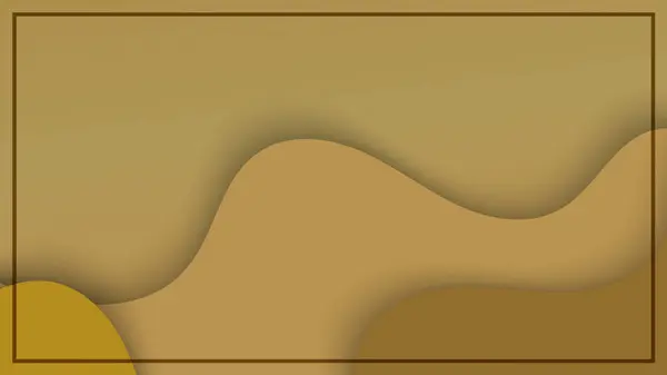 Fluide Abstrait Avec Cadre Sur Fond Brun Illustration Graphique Vectorielle — Image vectorielle