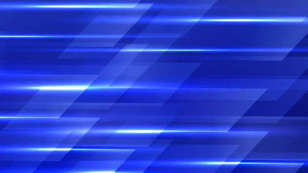 Абстрактная Технологическая Полоска Эффектом Подсветки Синем Фоне — стоковый вектор