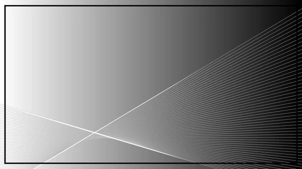 Forma Onda Abstracta Línea Blanca Sobre Negro Con Marco Sobre — Archivo Imágenes Vectoriales