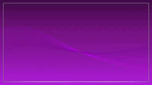 Ligne Forme Onde Abstraite Avec Cadre Sur Fond Violet Illustration — Image vectorielle