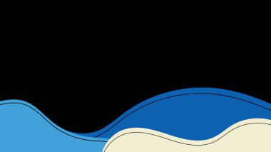 Soyut sıvı şekilli renkler ve siyah arkaplan çizgisi. Vektör grafik illüstrasyonu.