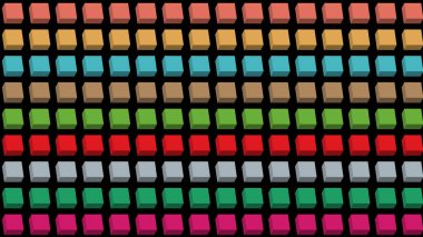 Arkaplanda sunum tasarımı için soyut renkli kare parlaklığı ve katman ögesi. Vektör grafik çizici.