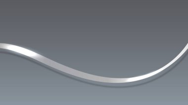 Soyut 3D lüks gümüş kurdele arka plan üzerinde parıldayan ışık etkisi olan elementler. Vektör grafik illüstrasyonu. 