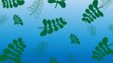 Soyut yaprak doğası şekli ve beyaz arka planda bahçe. El çizimi eşsiz baskı