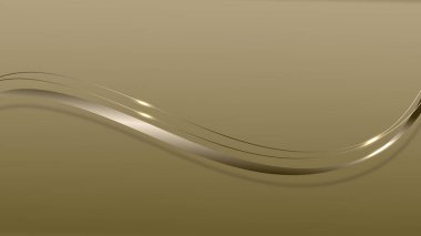 Soyut 3D lüks kurdele arka planda parlayan ışık efektli elementler. Işık efektli lüks biçimi.