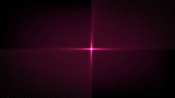 Karanlık zemin üzerinde parlayan ışık etkisi olan soyut çizgiler. Dijital siber uzay.