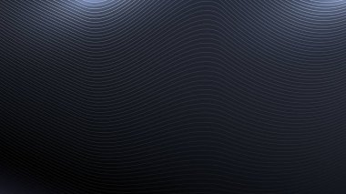 Karanlık zemin üzerinde parlayan ışık etkisi olan soyut çizgiler. Gelecekçi teknoloji konsepti.