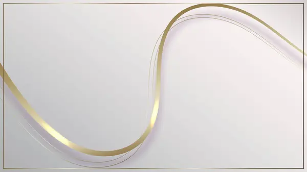 Soyut lüks kurdele ve arka planda parlayan ışık efektli çizgi elementleri. Zarif altın kurdele..