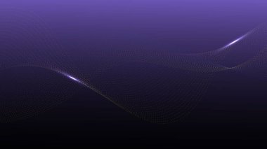 Soyut teknoloji fütüristik mor çizgiler elementler ve koyu arkaplanda parlayan ışık. Modern gelecekçi veri teknolojisi.