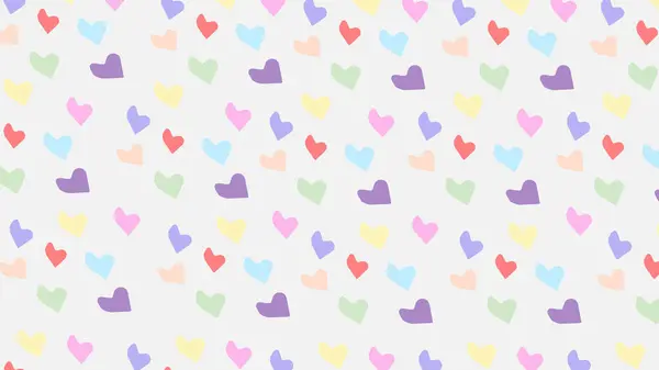 Beyaz arka planda soyut pastel kalp. Kalıplı kalp şekilleri.