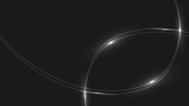 Koyu arkaplanda ışık olan soyut çizgiler. Lüks soyut arkaplan. 