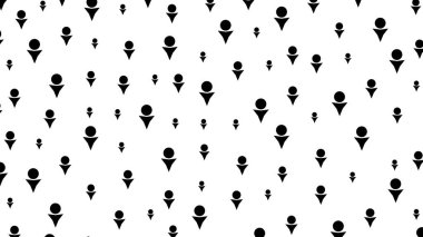 Beyaz arkaplanda soyut geometrik tekrarlama deseni. Geometrik desen.