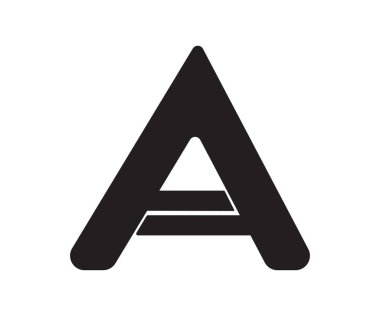 Bir harf logo tasarım vektör şablonu