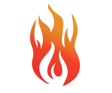 ateş simgesi tasarım vektör şablonu