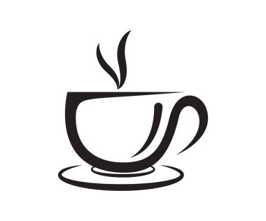 Basit kahve fincanı tasarım şablonu