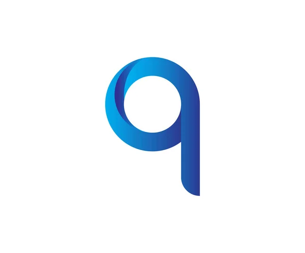 Q文字ロゴデザインベクトルテンプレート — ストックベクタ