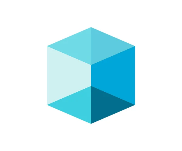 Cubo Logotipo Icono Diseño Vector Plantilla — Archivo Imágenes Vectoriales