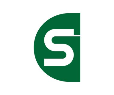 Teknoloji G S logo tasarım vektör şablonu