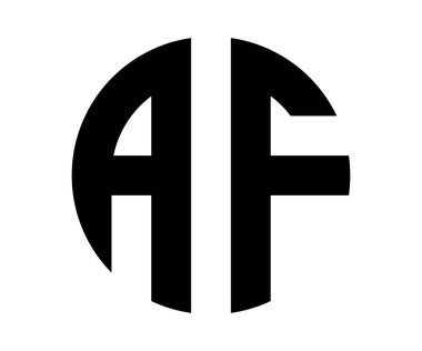 AF harfi logo tasarım vektör şablonu