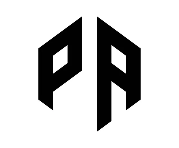 P文字ロゴデザインベクトルテンプレート — ストックベクタ