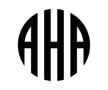 AHA harf logo tasarım vektör şablonu