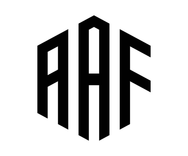 Polygon Aaf Letter Logo Design Vector Template — Stock Vector