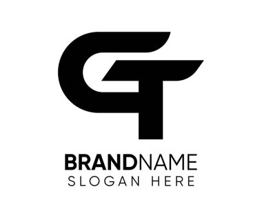 G T logo tasarım vektör şablonu