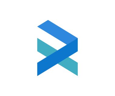 Moda ve asgari stil Pro Vektöründe soyut katlama logosu illüstrasyonu