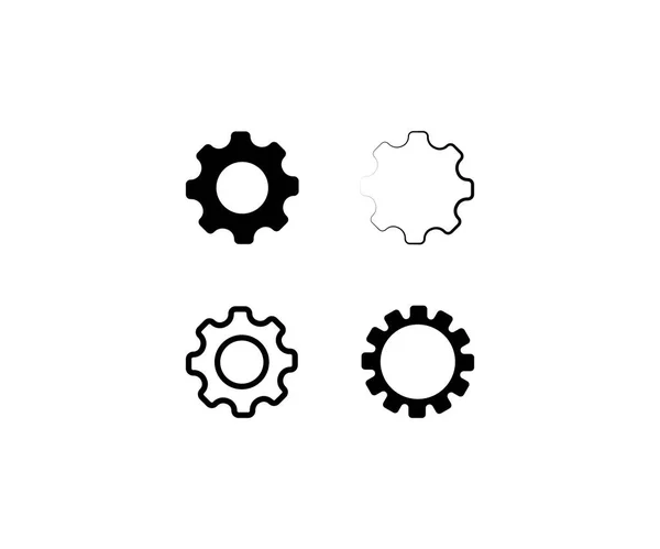Groupe Engrenage Icône Logo Conception Vectoriel Template1 — Image vectorielle