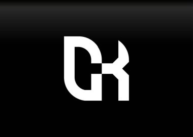 Monogram CK Logo Tasarım Şablonu.