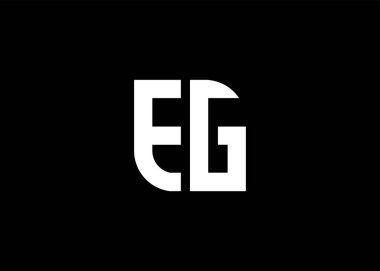 Monogram Harf EG Logo Tasarım Vektör Şablonu