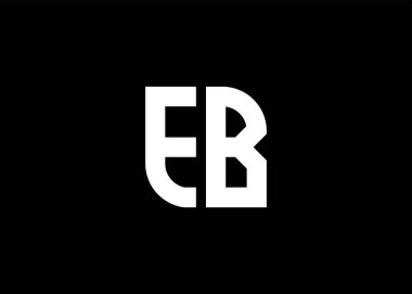 Monogram Harf EB Logo Tasarım Vektör Şablonu.