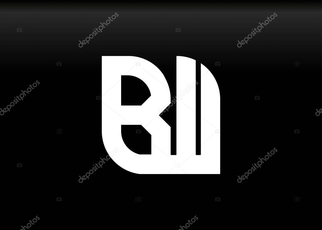 Monogram Letter BW Logo Design vector template